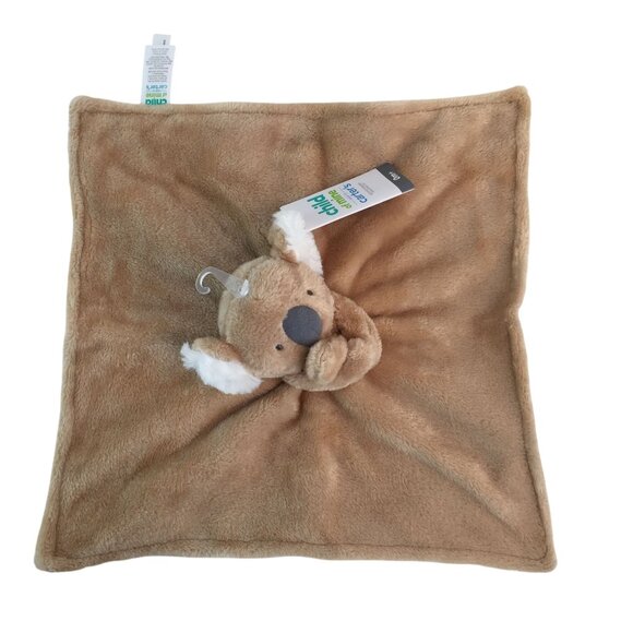 Carters Child of Mine Brown Koala Lovey 13" Baby Security Blanket Satin Back NWT - Picture 3 of 8